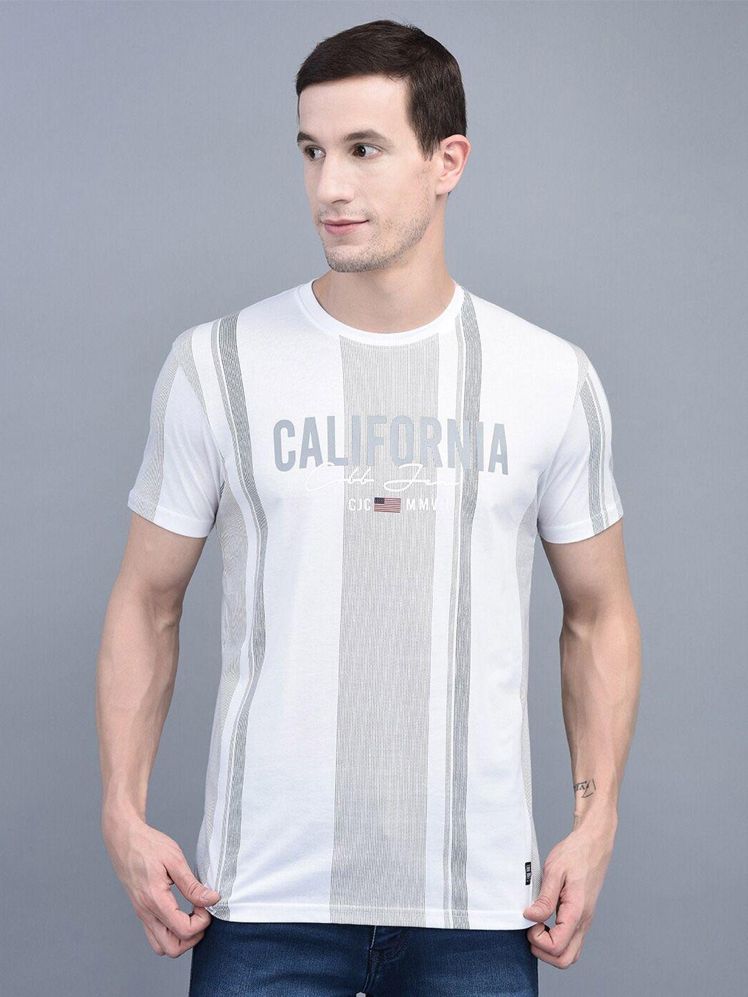 cobb striped round neck cotton t-shirt