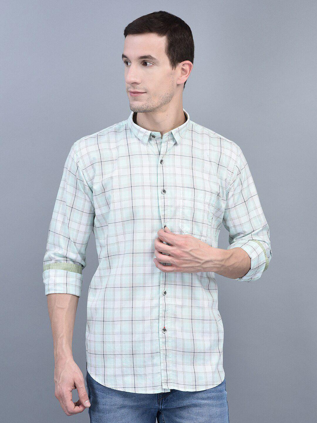 cobb tartan checked slim fit casual shirt