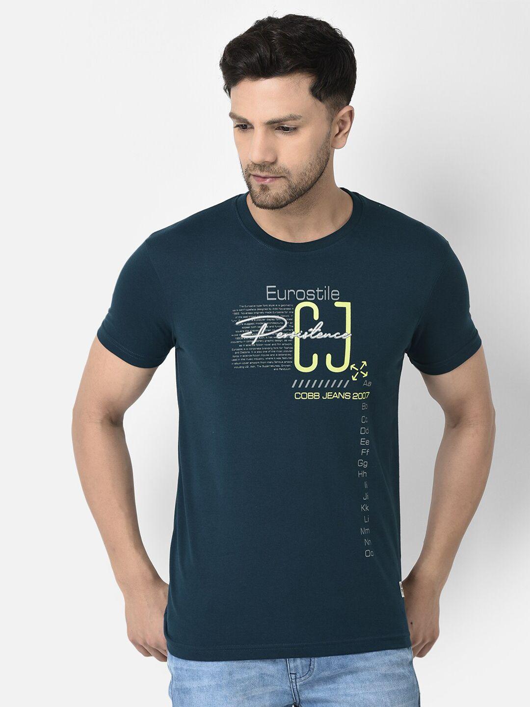 cobb typography printed cotton t-shirt