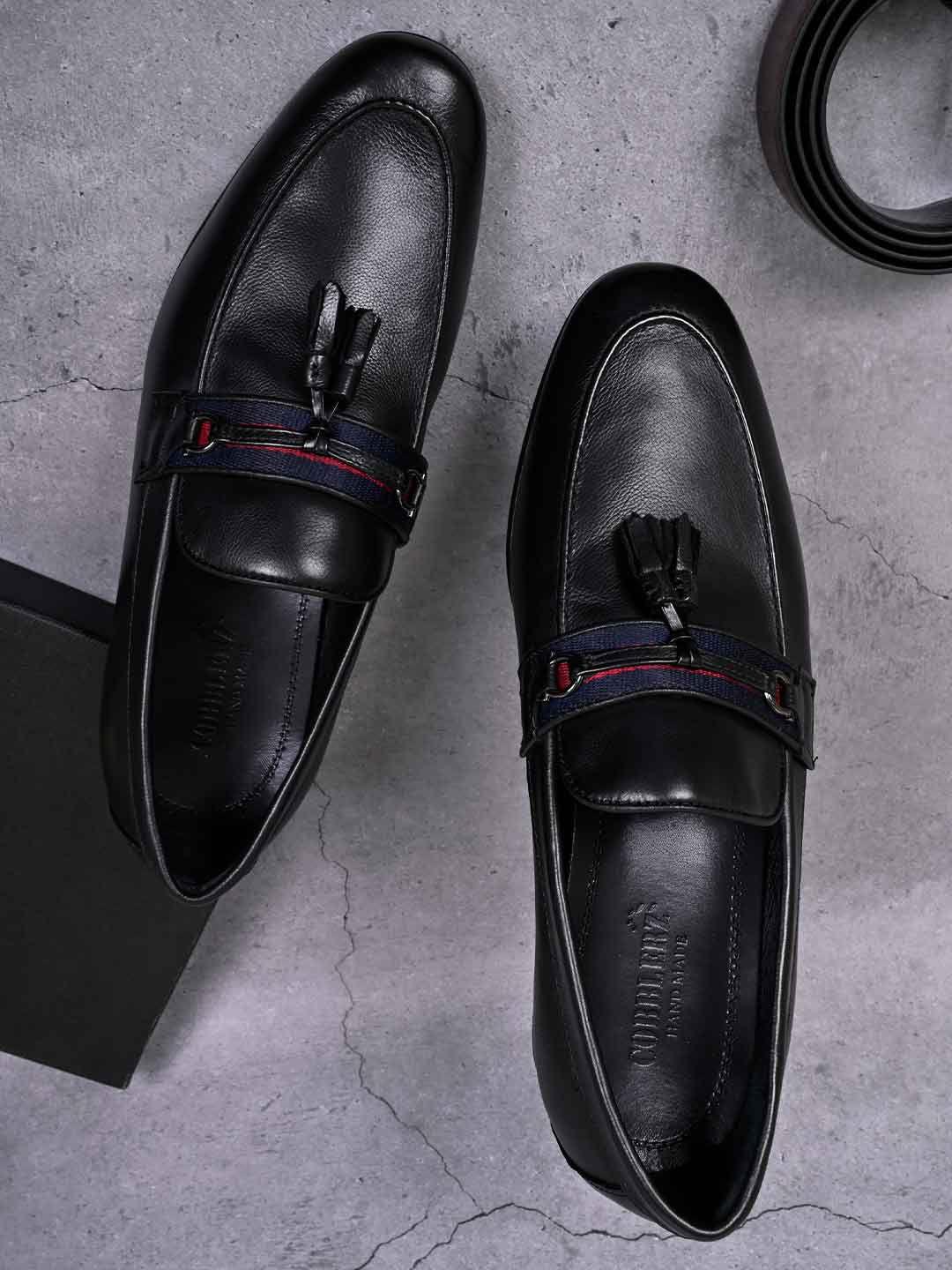 cobblerz men leather formal tassel loafers