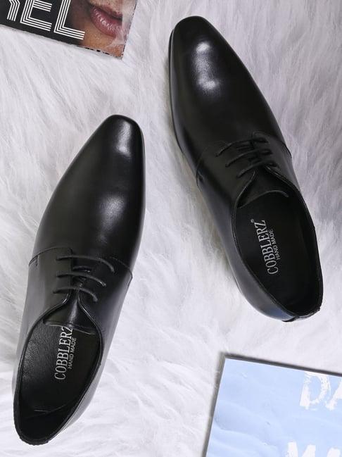 cobblerz men's black derby shoes