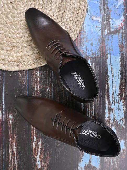 cobblerz men's brown oxford shoes