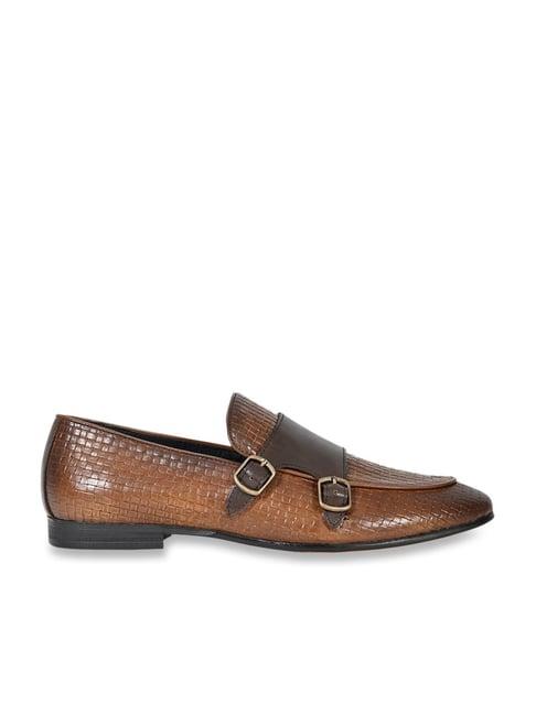 cobblerz men's tan monk shoes