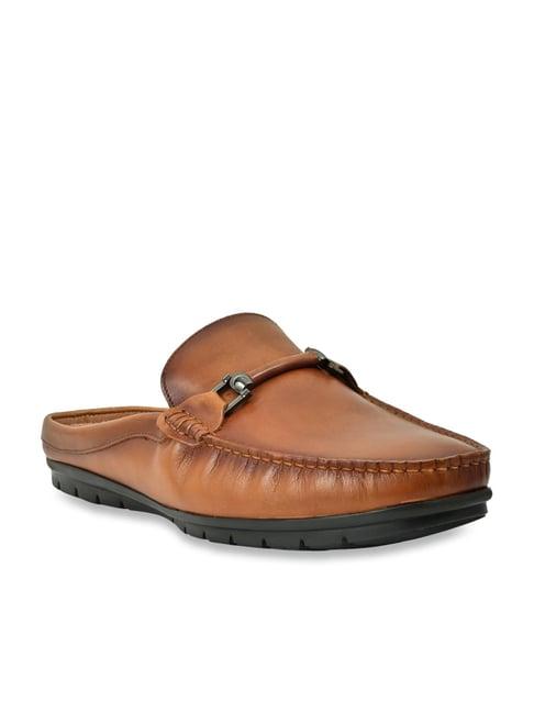 cobblerz men's tan mule shoes