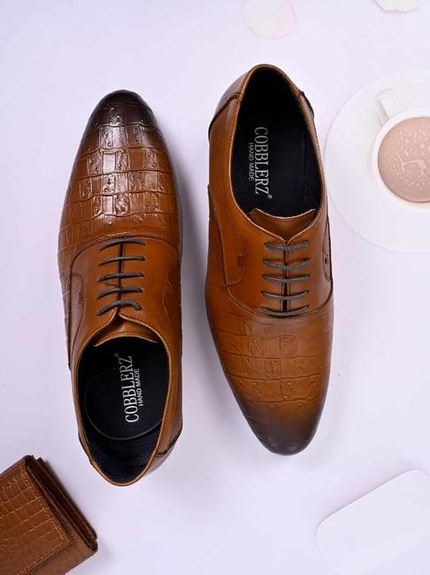 cobblerz men's tan oxford shoes