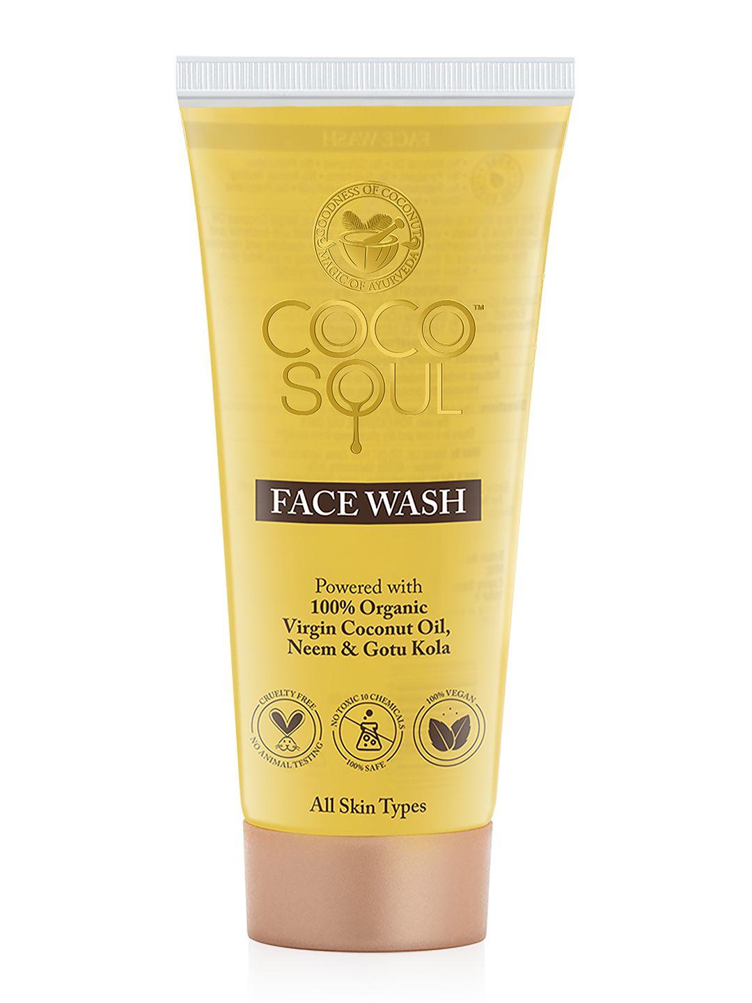 coco soul face wash with coconut, neem & ayurveda 100ml