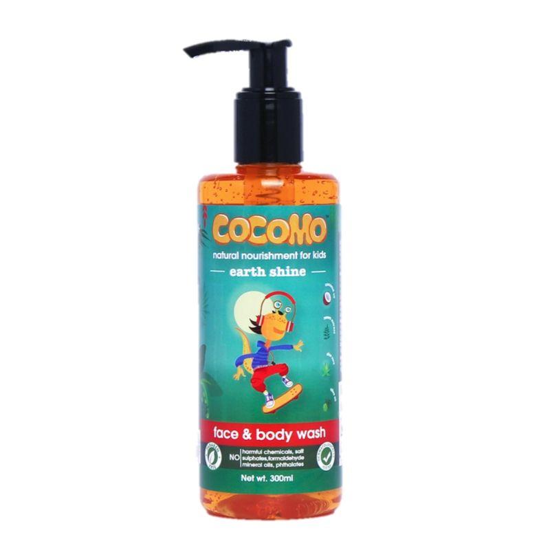 cocomo natural neem & aloe vera kids face & body wash- earth shine (age: 4+)