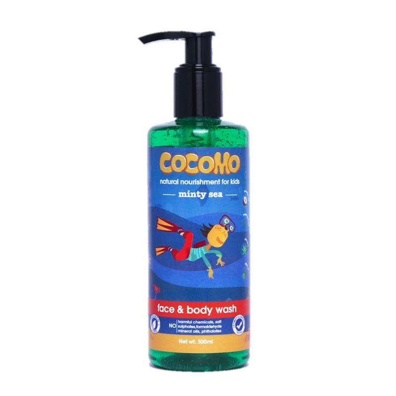 cocomo natural olive & coconut oil kids face & body wash minty sea (age: 4+)