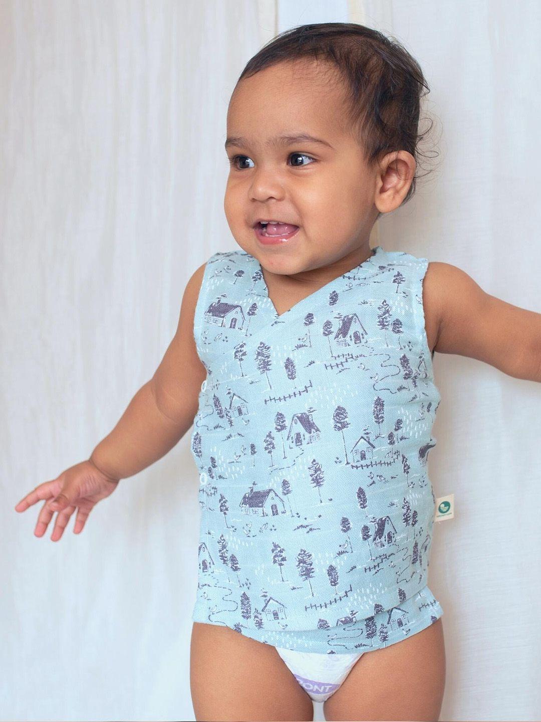 cocoon care infant bamboo printed soft basic vests