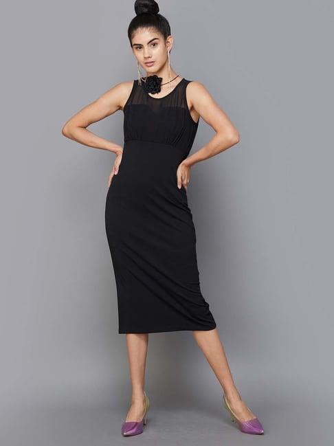 code by lifestyle black bodycon dress