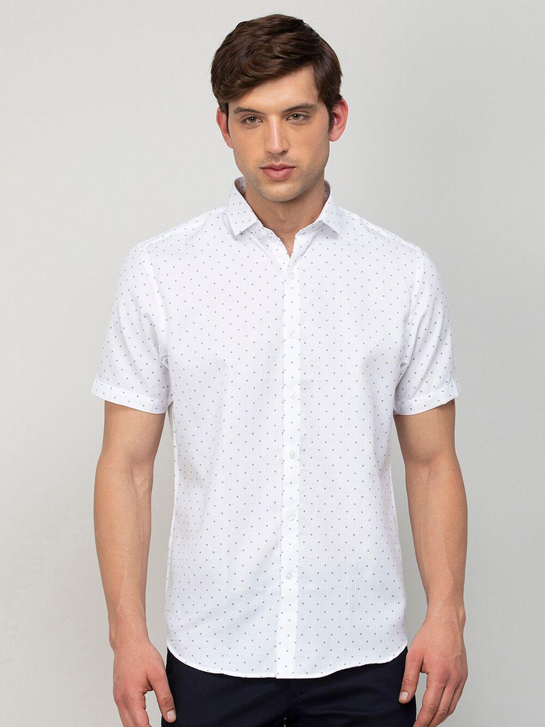 code by lifestyle men printed cotton casual shirt