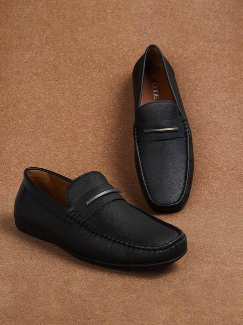 code by lifestyle men's black casual loafers