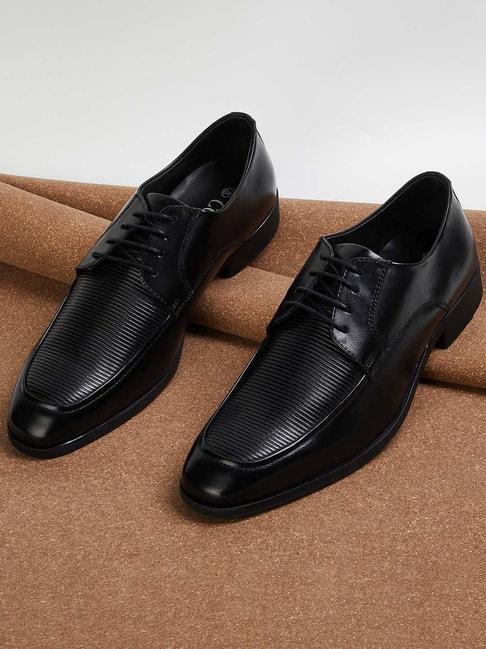 code by lifestyle men's black derby shoes