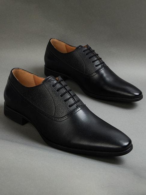 code by lifestyle men's black oxford shoes