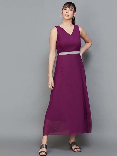 code by lifestyle purple maxi dress