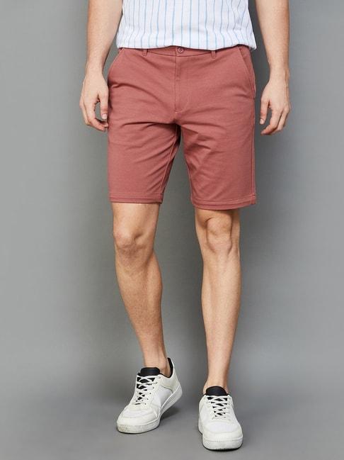 code by lifestyle rust regular fit shorts