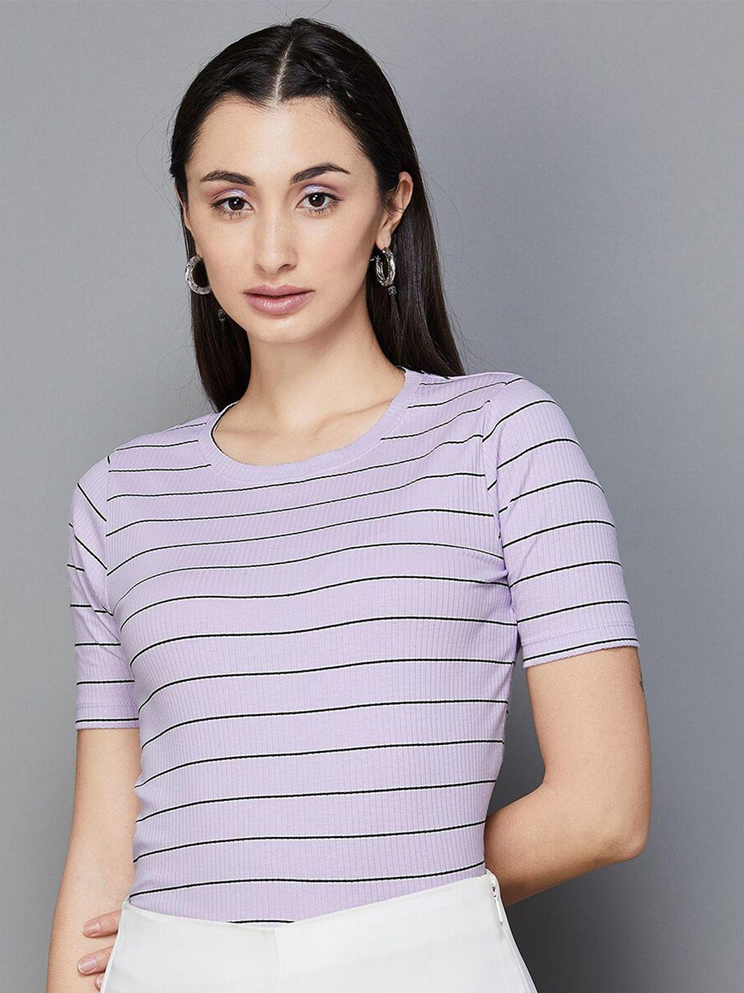 code by lifestyle striped cotton regular top