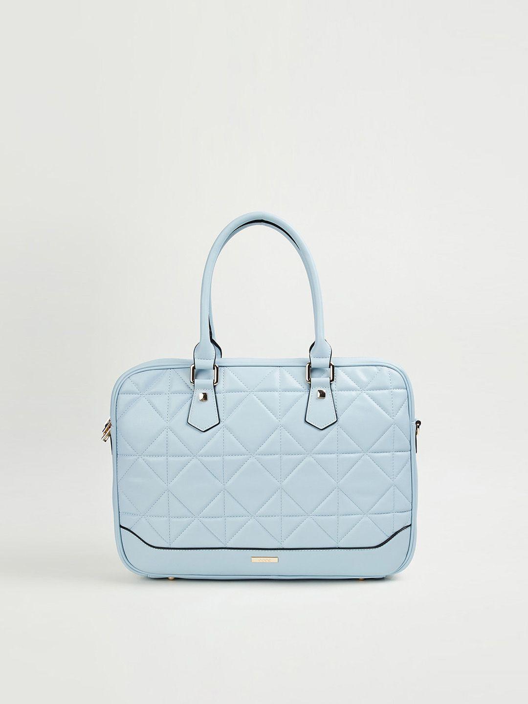 code by lifestyle textured structured handheld bag with quilted