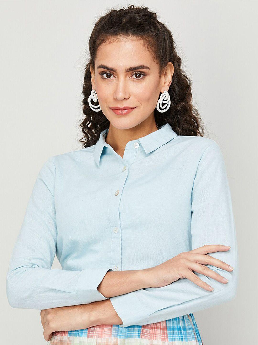 code by lifestyle three-quarter sleeves regular shirt style top