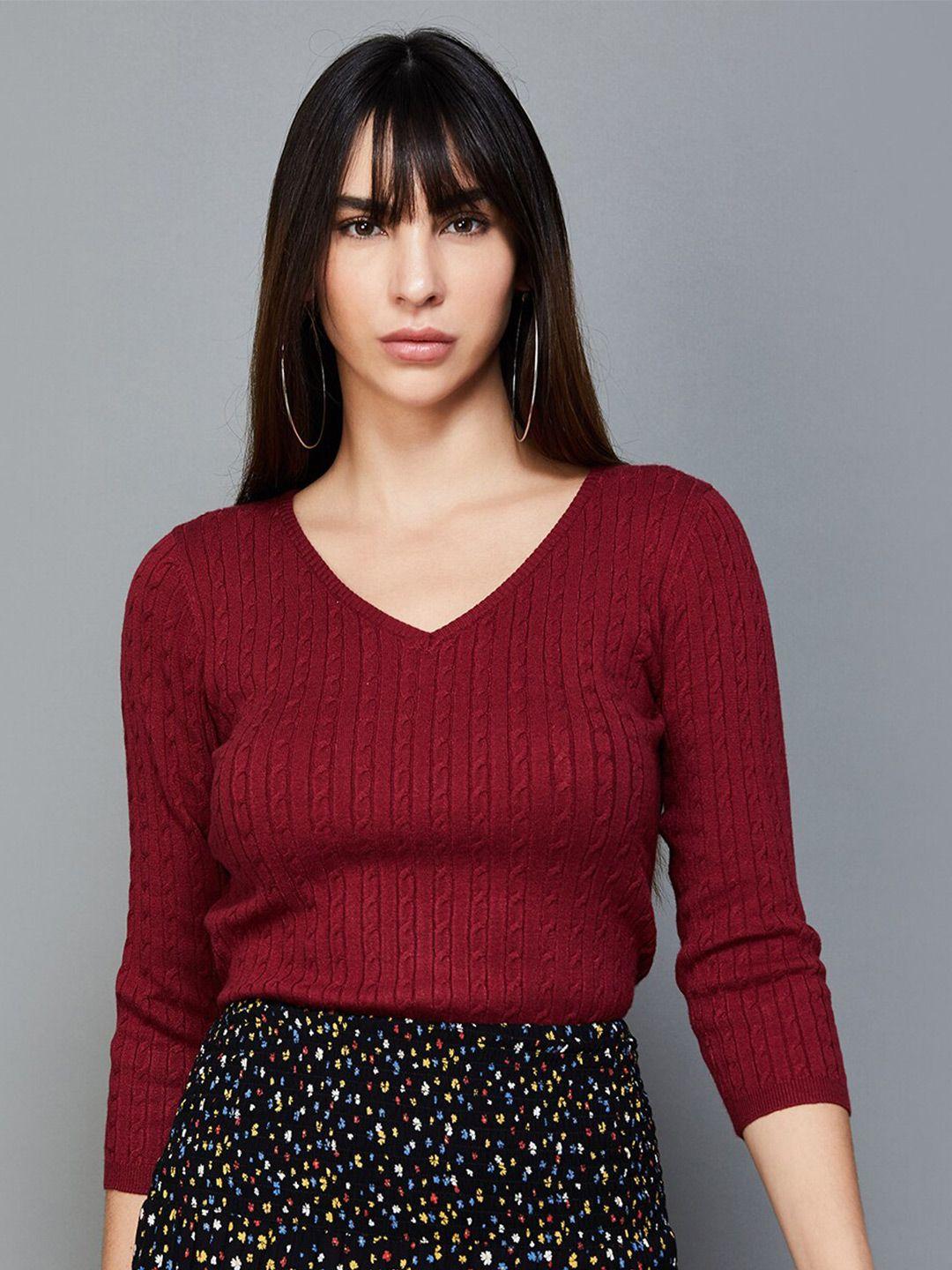 code by lifestyle v-neck knitted top