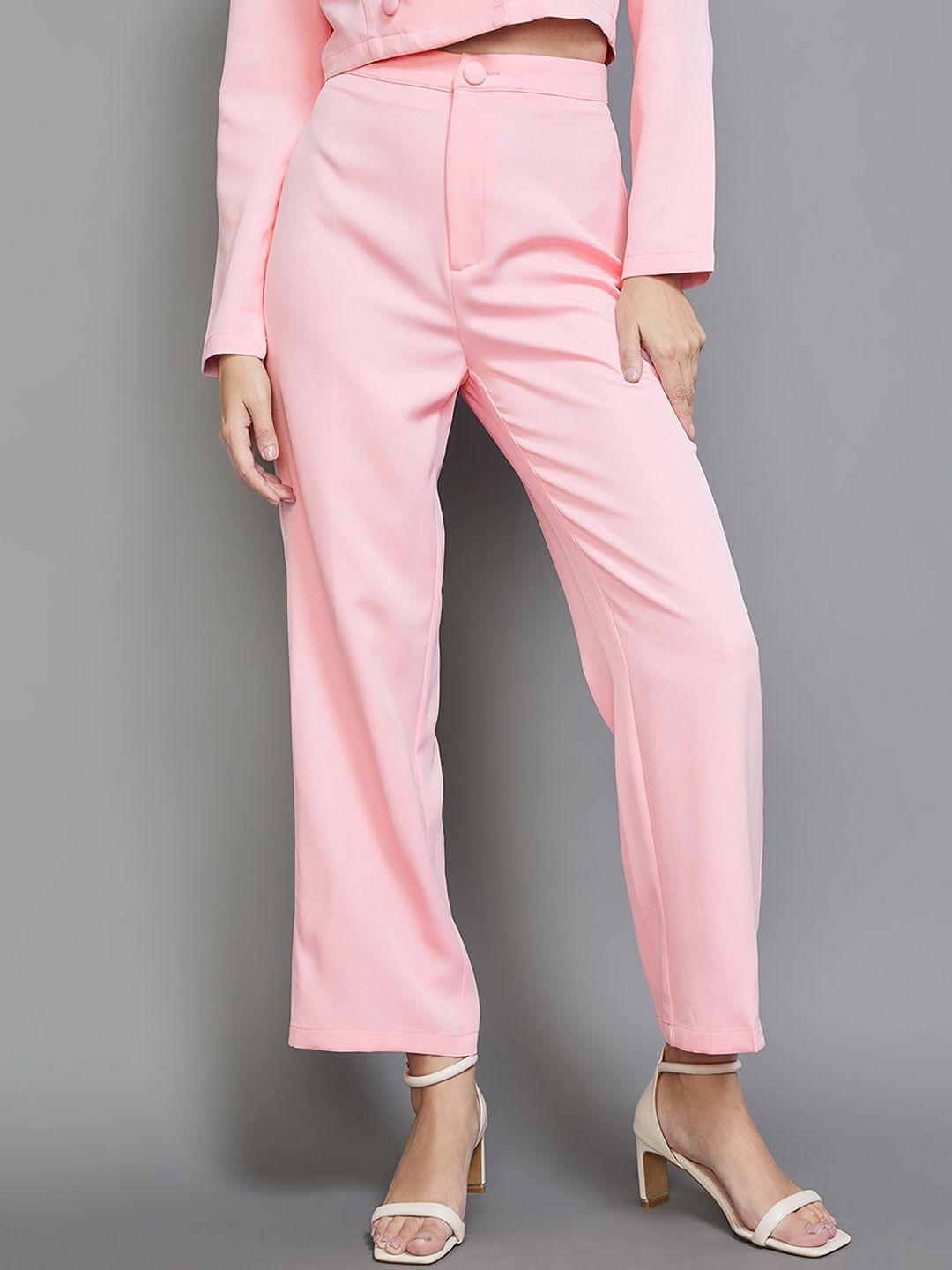 code by lifestyle women mid rise formal trousers