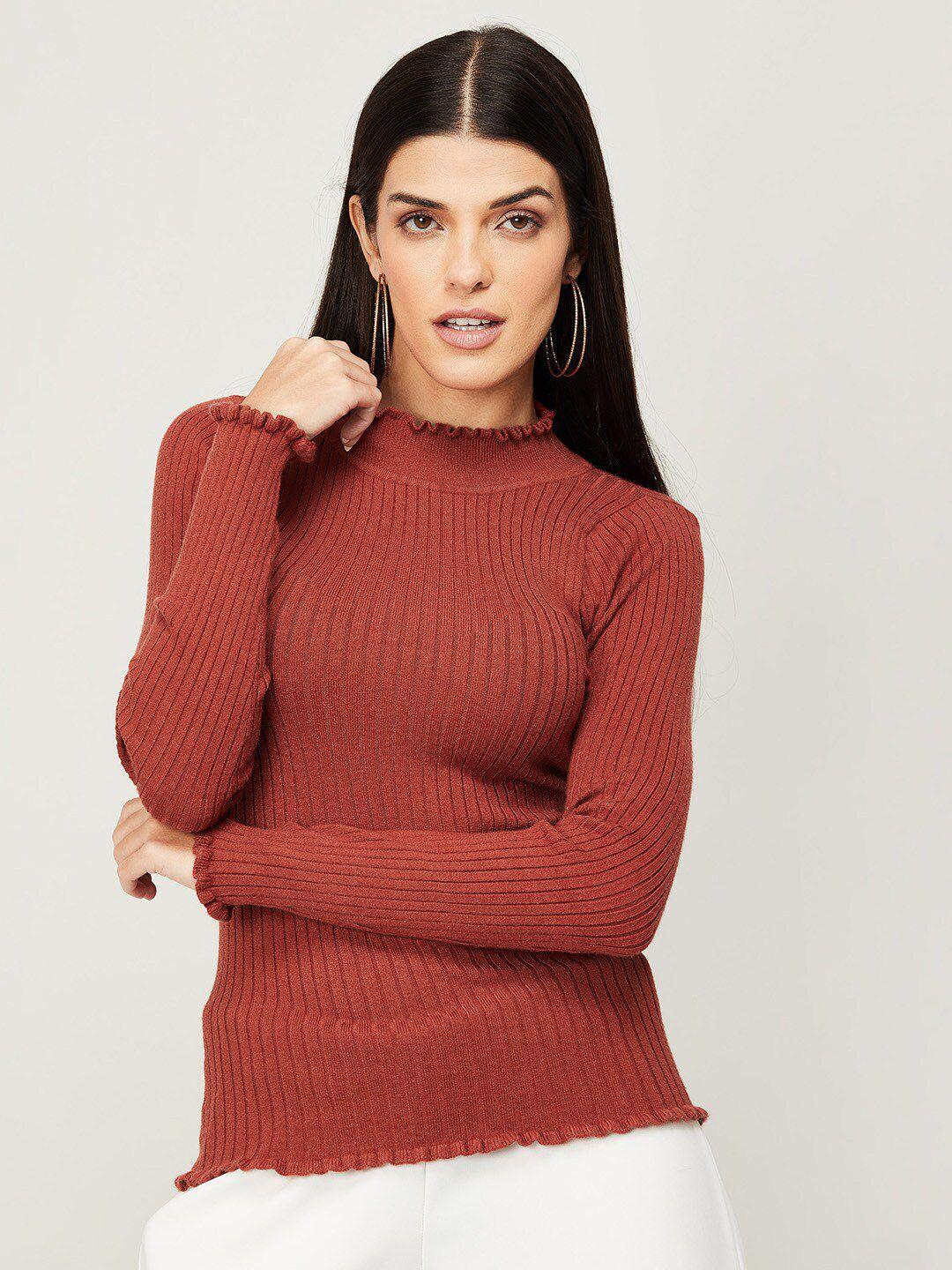 code by lifestyle women rust top