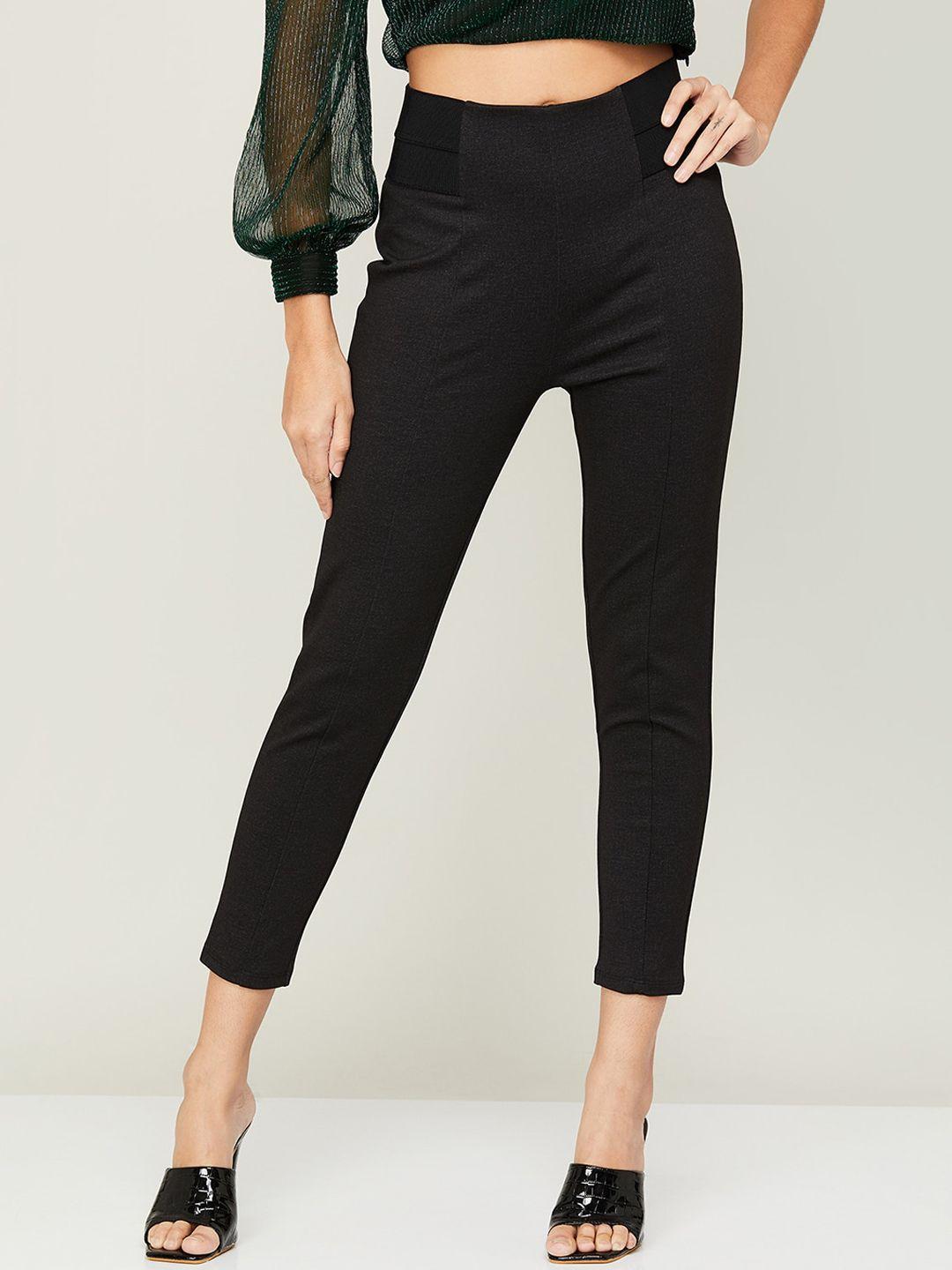 code by lifestyle women slim fit mid-rise trousers