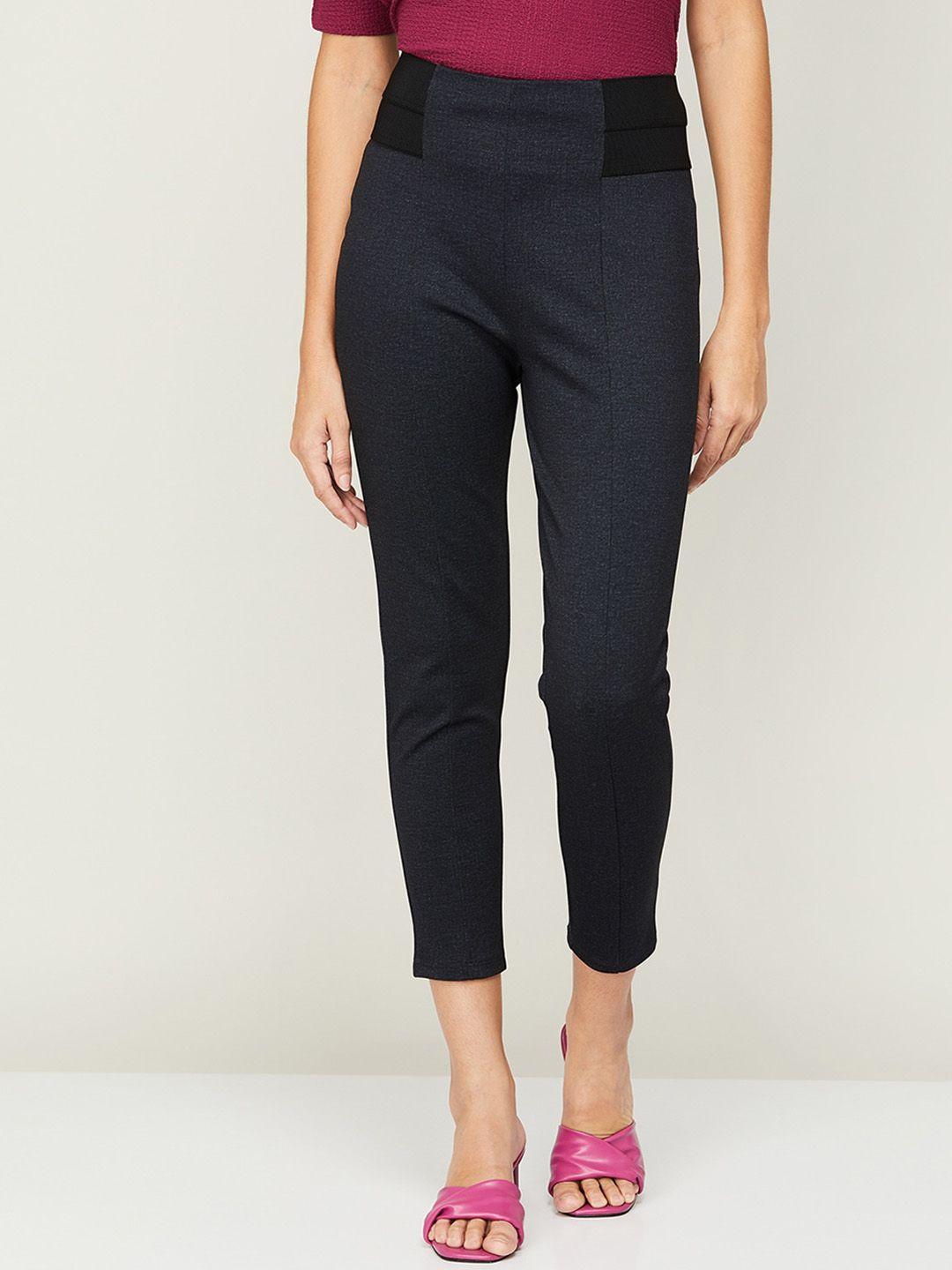 code by lifestyle women slim fit mid-rise trousers