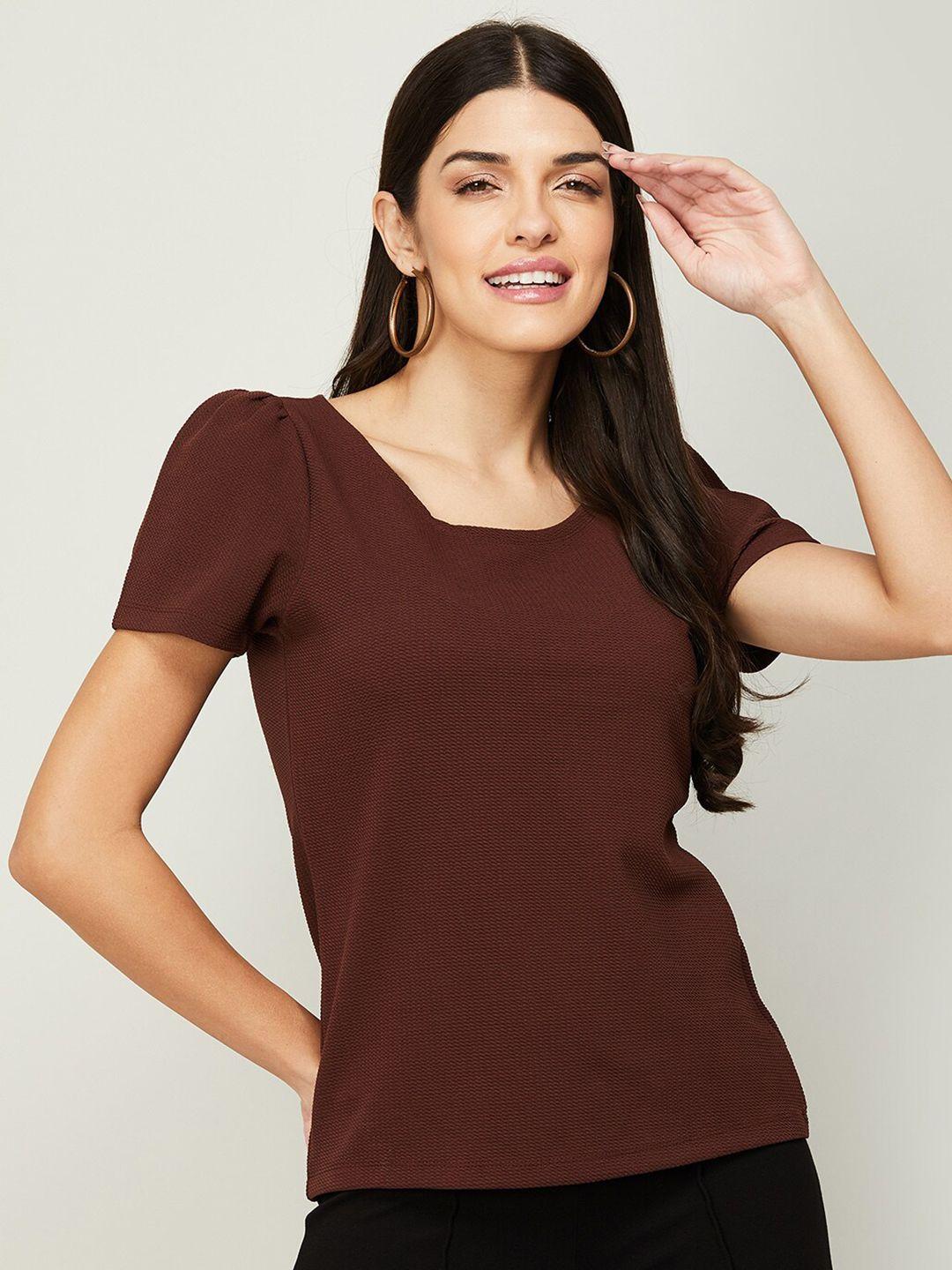 code by lifestyle women solid round neck top