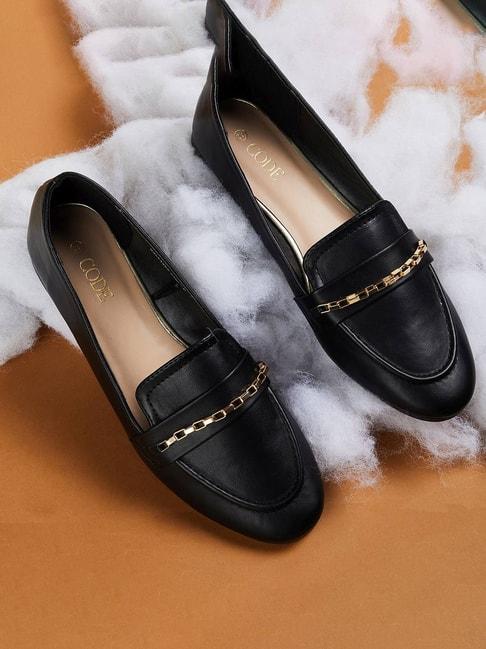 code by lifestyle women's black casual loafer