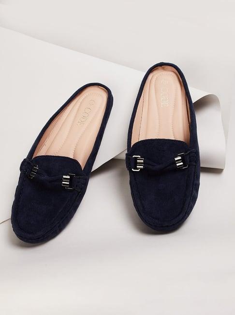 code by lifestyle women's blue mule shoes