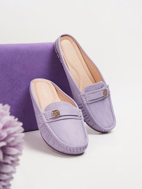 code by lifestyle women's lilac mule shoes