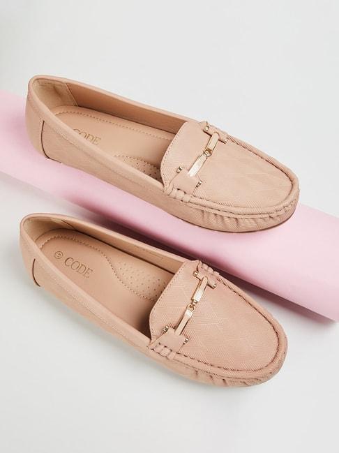 code by lifestyle women's nude casual loafers