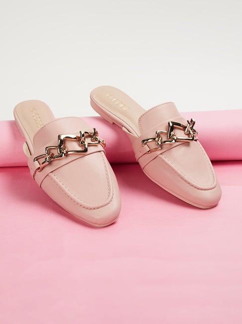 code by lifestyle women's pink mule shoes