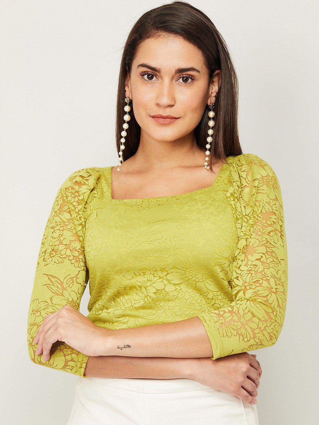code by lifestyle yellow floral top