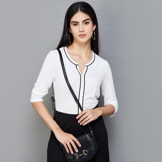 code classic women panelled top