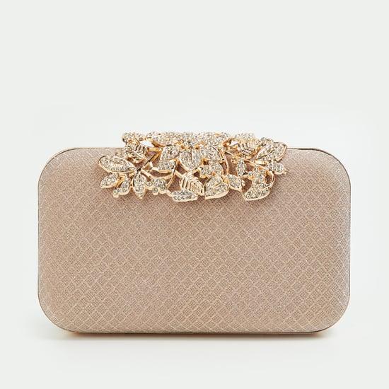 code women embellished clutch with detachable strap