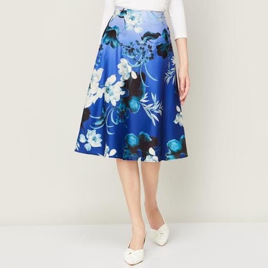 code women floral printed a-line skirt