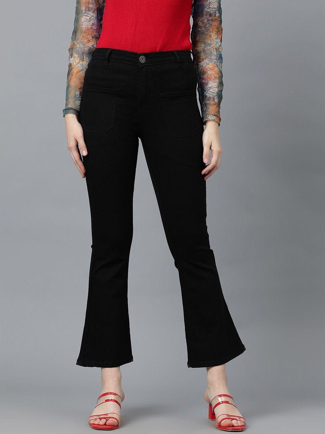 code 61 women flared mid-rise clean look stretchable jeans