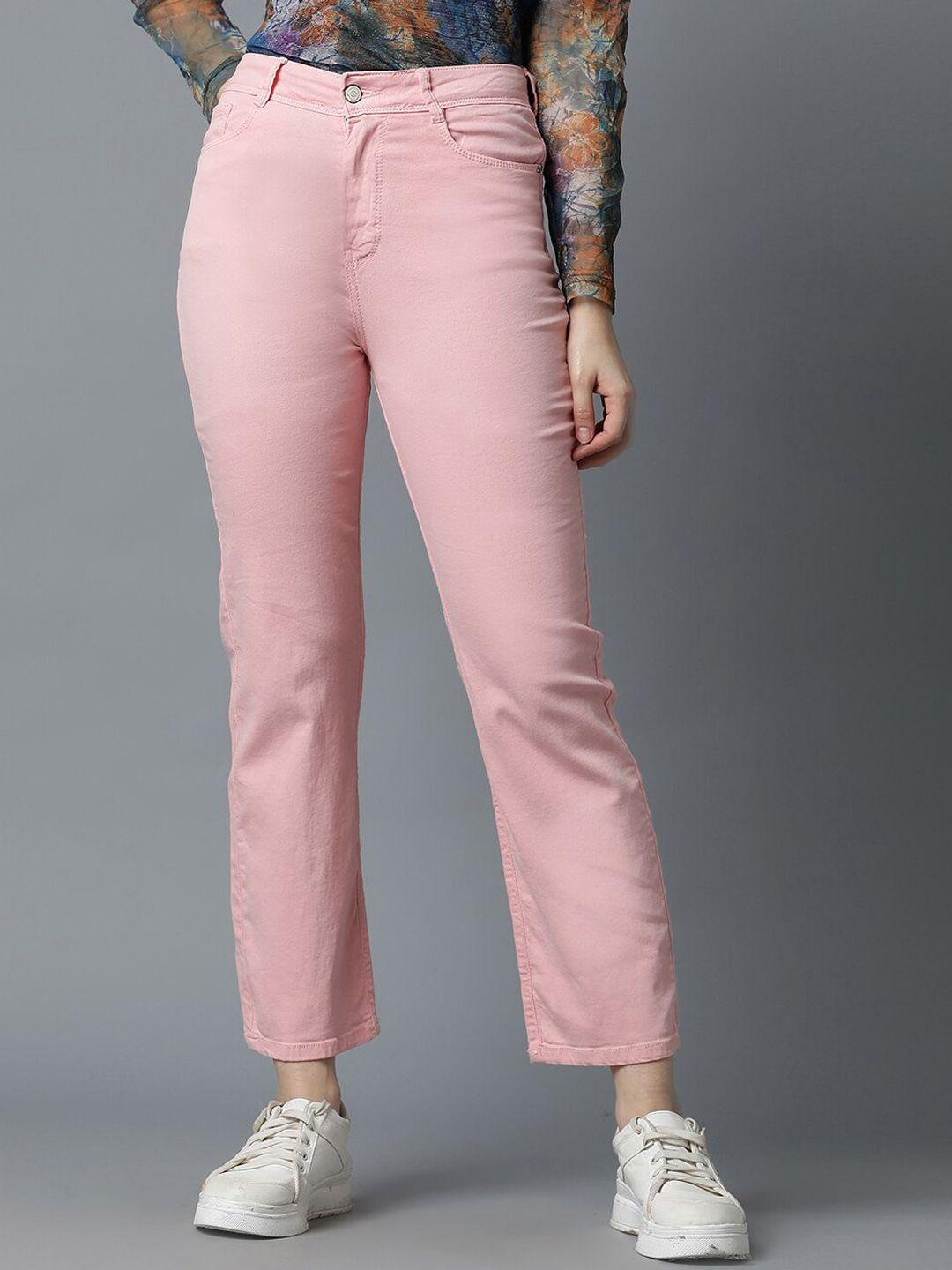 code 61 women straight fit high-rise stretchable jeans