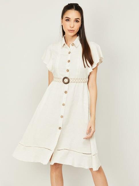 code by lifestyle beige shirt dress