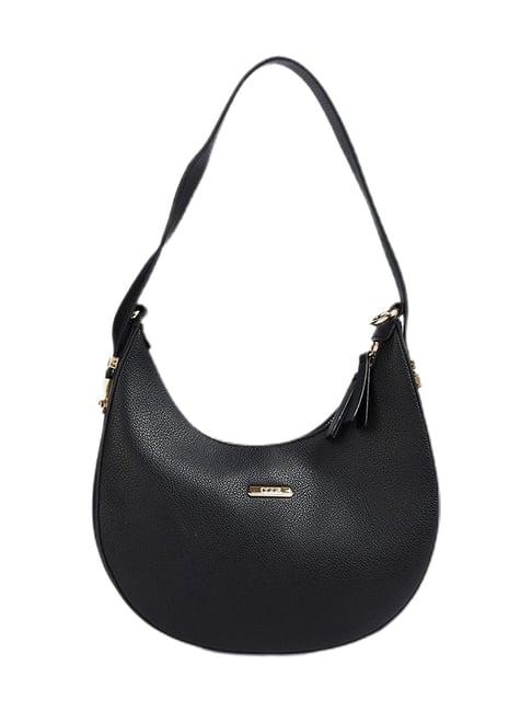 code by lifestyle black hobo bag