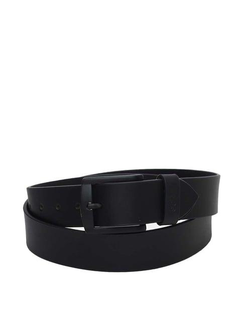 code by lifestyle black leather waist belt for men