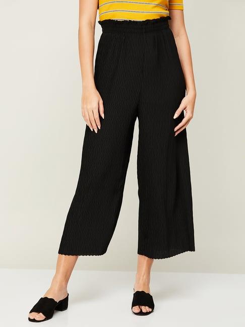 code by lifestyle black pleated pants