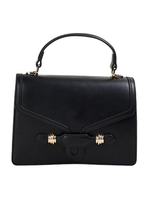 code by lifestyle black satchel handbag