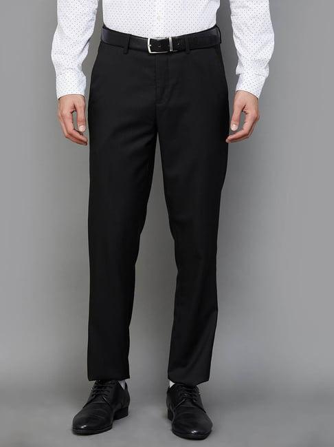 code by lifestyle black slim tapered fit trousers
