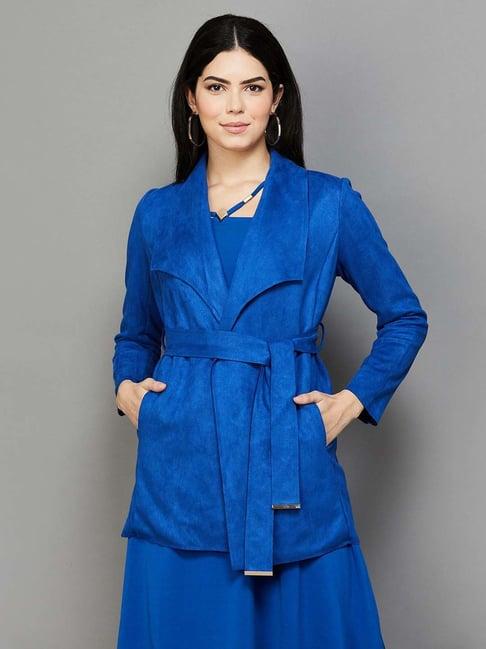 code by lifestyle blue regular fit blazer