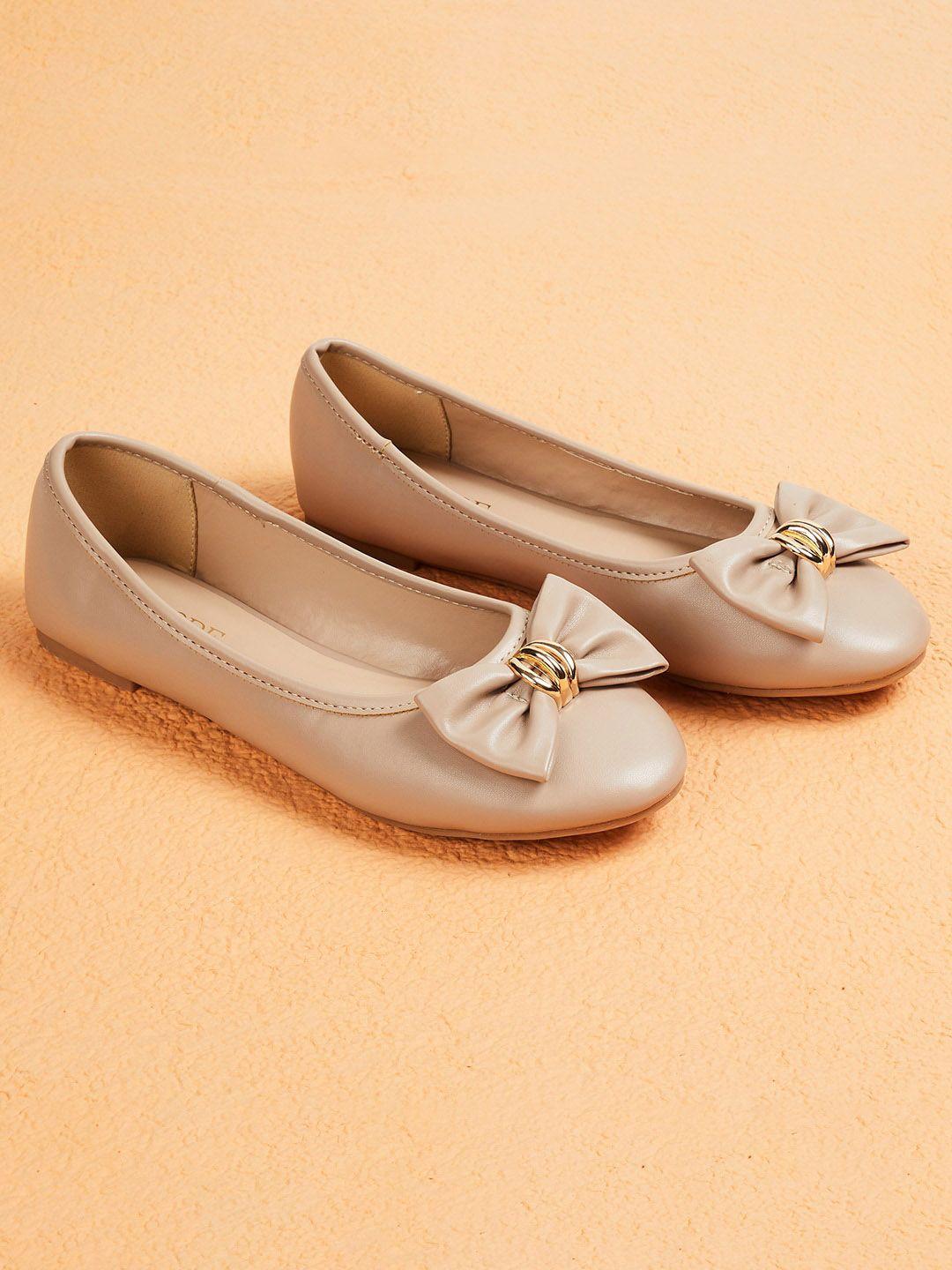 code by lifestyle bow detail round toe ballerinas