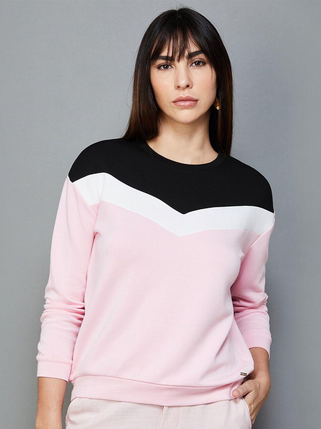 code by lifestyle colourblocked pullover sweatshirt