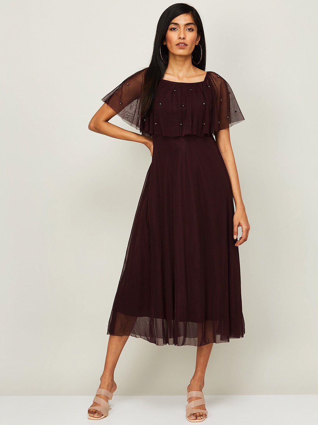 code by lifestyle embellished fit & flare midi dress